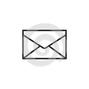 Envelope, mail, message line icon, outline vector sign, linear style pictogram isolated on white