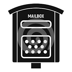 Envelope mailbox icon, simple style