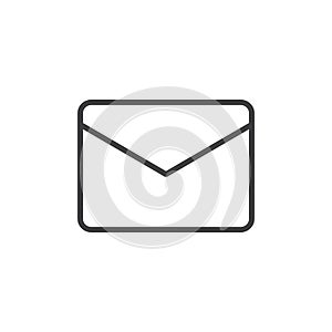 Envelope, message line icon, outline vector sign, linear style pictogram isolated on white.