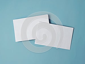 Envelope mock up, blank empty copy space paper template cut out