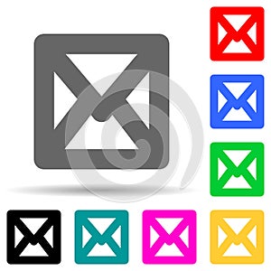 the envelope multi color style icon. Simple thin line, outline vector of web icons for ui and ux, website or mobile application