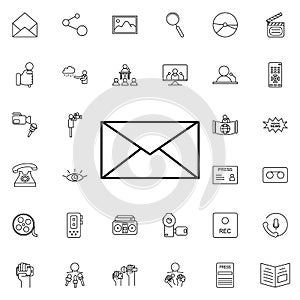 The envelope nolan icon. Elements of media, press set. Simple icon for websites, web design, mobile app, info graphics