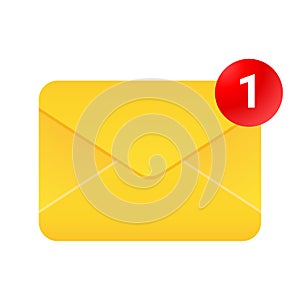 New Email Notification Icon, Vector