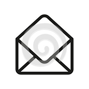 Envelope Open Message or email icon. outline vector illustration