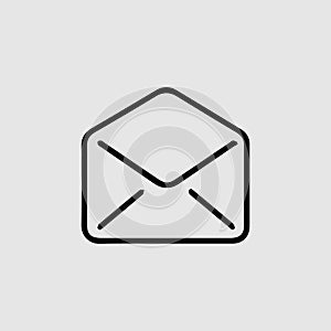 Envelope open vector icon. Email web symbol