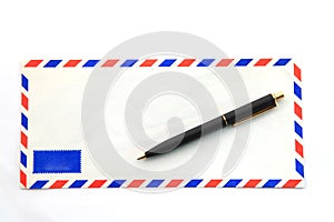 Envelope with pen