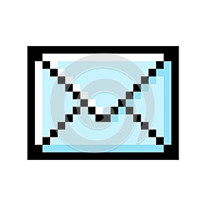 Envelope pixel art on white background