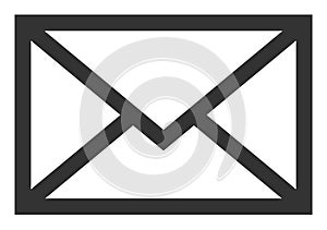Envelope Raster Icon Flat Illustration