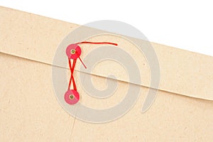 Envelope with red string