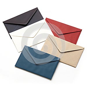 Envelope set isolated on white background