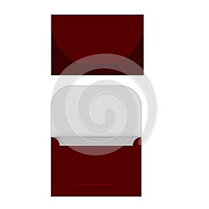 Envelope Size 8.75x5.75 inch dieline template, 3d box