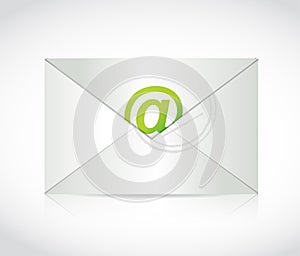 Envelope and at symbol illustration design
