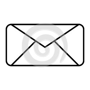 Envelope thin line icon. Letter vector illustration isolated on white. Email outline style design, designed for web and