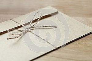 envelope tied with string