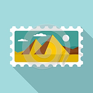 Envelope timbre icon, flat style photo