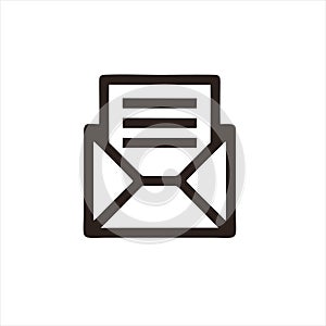 Envelope vector icon modern and simple flat symbol for web site, mobile, logo, app, UI.