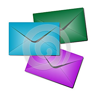 Envelops icon isolated