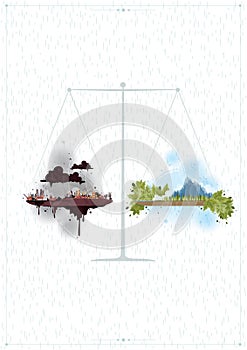 environment conservation concept. Vector illustration decorative design