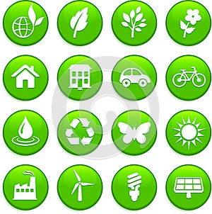 Environment elements icon set