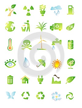 Environment icon set