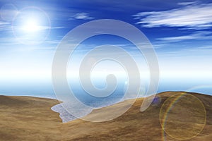 Environment map ,HDRI High resolution map. Round panorama, spherical panorama, equidistant Oasis in the desert photo