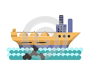 Environment and nature industrial water petroleum pollution vector