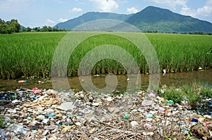 Environment problem, landfill, farmland, polluted