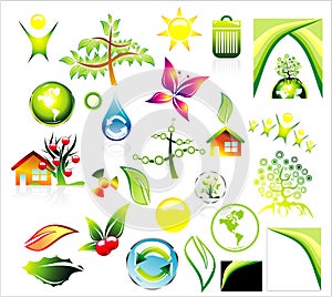 Environment recycle Icon set