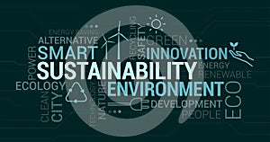 Environment, smart cities and sustainability tag cloud