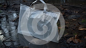 environment white plastic bag