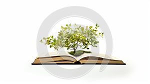 Environmental Activism: A Tree Growing In An Open Book