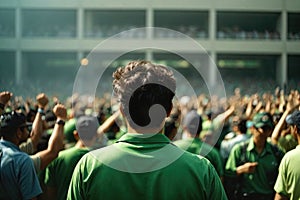 Environmental activists group on protest, generative ai