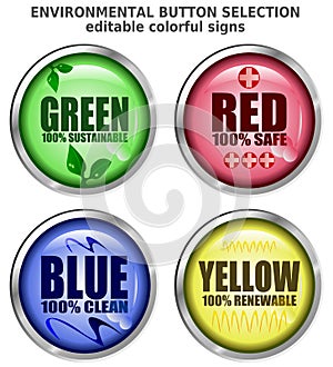 Environmental Button Selection Vector