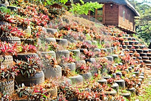 Environmental flower bed-wall