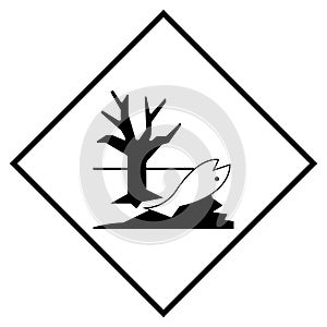 Environmental Hazard Symbol Sign, Vector Illustration, Isolate On White Background, Label .EPS10