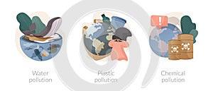 Environmental issue abstract concept vector illustrations.