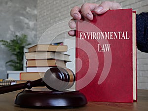 Environmental law is shown on the conceptual business photo