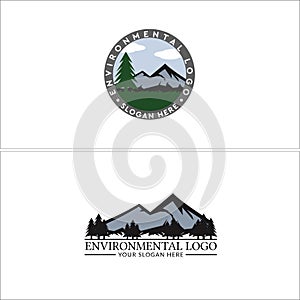 Environmental mountain national park logo design