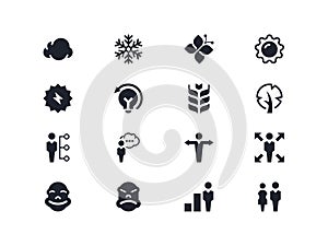 Environmental and people icons. Lyra series