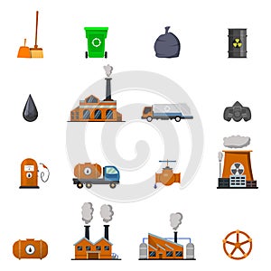 Environmental Pollution Icon Set