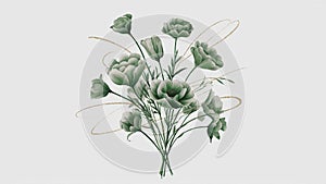 Environmental protection concept, flowers, minimalist illustration