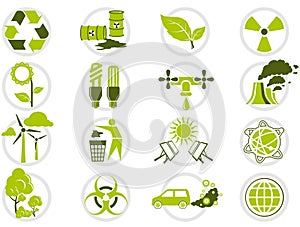 Environmental protection icon set