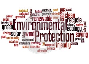 Environmental protection word cloud concept 3