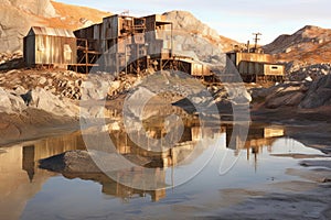 environmental reclaiming efforts at a remote mining area photo