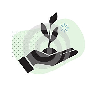 Environmental Sustainability - Plant in Hand Icon