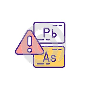 Environmental toxicants exposure RGB color icon