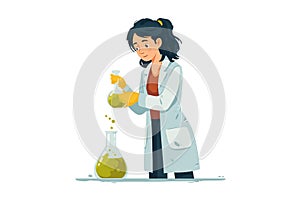 Environmental toxicologist at work element isolated