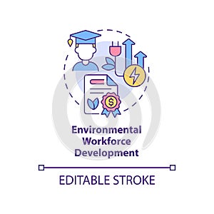 Environmental workforce development concept icon