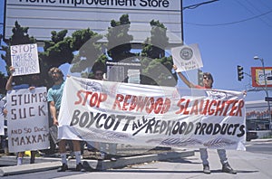 Environmentalists protesting