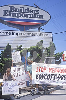 Environmentalists protesting